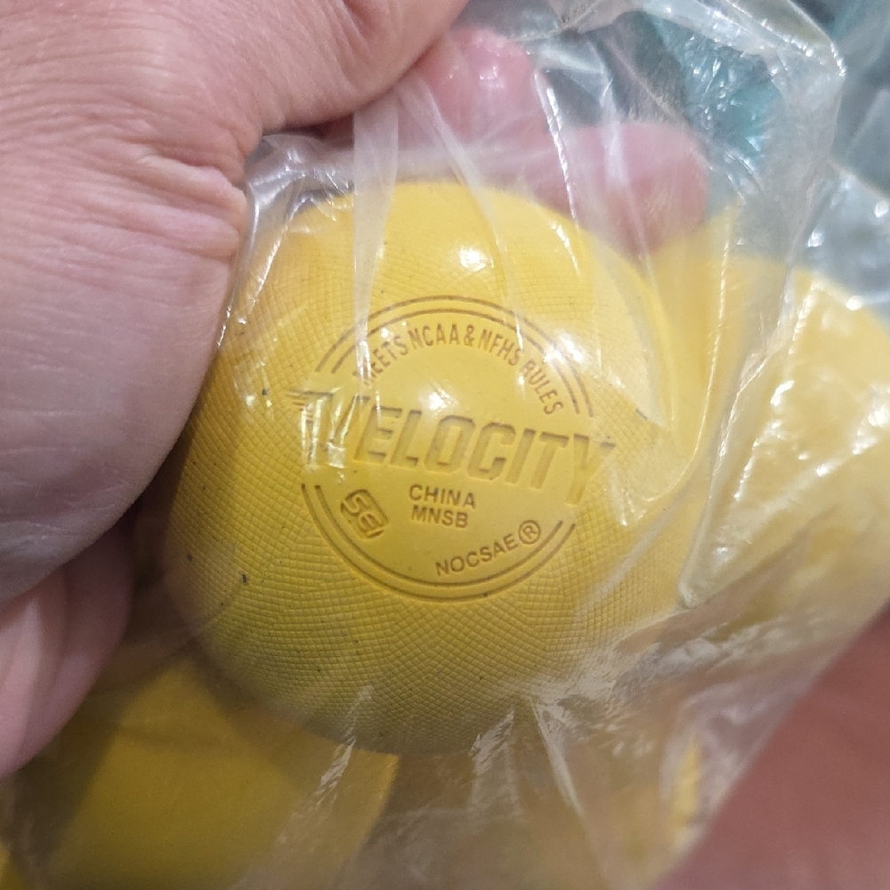 Velocity Bright Yellow Lacrosse Balls - Picture 2 of 8